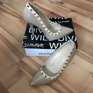 Nude Studded Heels